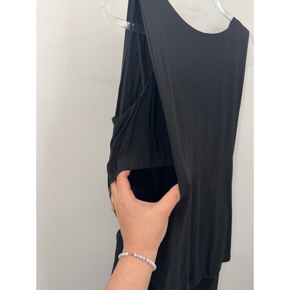 B27 A.L.C. Black Sleeveless Jumpsuit Womens 6 Tailored Straight Leg Minimalist - Picture 3 of 9